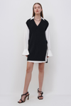 Simkhai Skai Shirt Dress In Navy,white