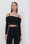 Simkhai Sheena Lingerie Lace Bustier Top In Black