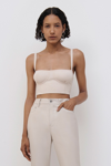 Simkhai Gabby Recycled Rib Bralette In Ceramic