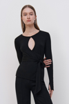 Simkhai Jeneen Wrap Top In Black