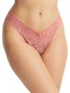 Hanky Panky Daily Lace Original Rise Thong In Antique Rose