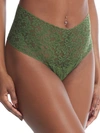 Hanky Panky Signature Lace Retro Thong In Bitter Olive