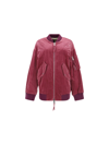 Dsquared2 Oversized Cotton Velvet Bomber Jacket In Bordeaux