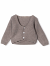 Little Bear Stone Wool Cardigan In Turtledove