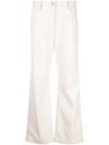 MSGM HIGH-WAISTED FAUX-LEATHER TROUSERS