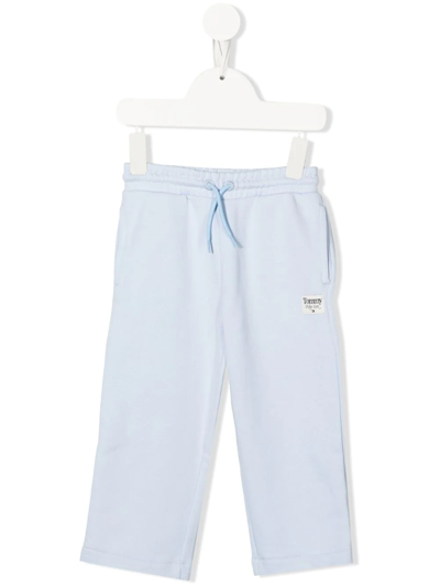 Tommy Hilfiger Junior Babies' Logo-patch Drawstring Trousers In Blue