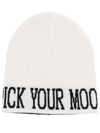 ALBERTA FERRETTI SLOGAN-PRINT KNITTED BEANIE