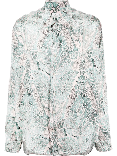 Etro Printed Silk Shirt In Pastel