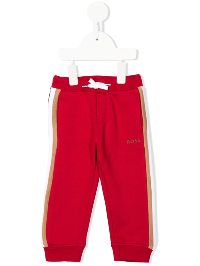 Bosswear Babies' Striped-detail Track Pants In Red