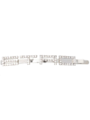 Etro Crystal-embellished Logo-lettering Hairclip In Silver