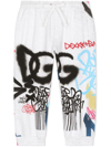 DOLCE & GABBANA GRAFFITI-PRINT TRACKSUIT BOTTOMS