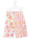 Erl All-over Floral-print Swim Shorts In White