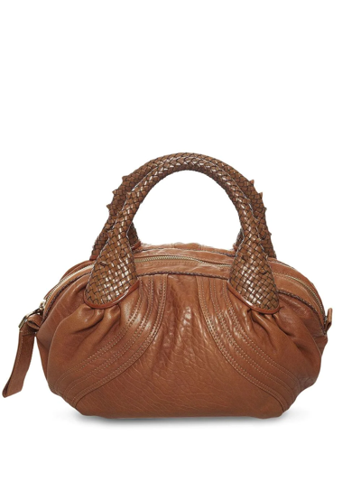 Pre-owned Fendi Baby Spy Handbag In Brown