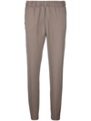 Fabiana Filippi Straight Leg Ribbed Waist Knit Trousers In Brown