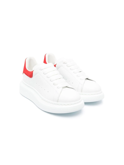 Alexander Mcqueen Kids' Lace-up Low-top Trainers In White