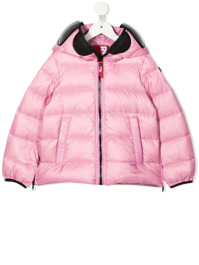 Ai Riders On The Storm Young Kids' Pompom-detail Padded Jacket In Pink