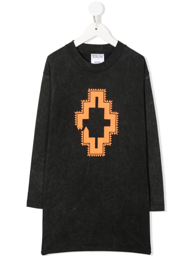 Marcelo Burlon County Of Milan Kids' 长袖t恤式连衣裙 In Grey