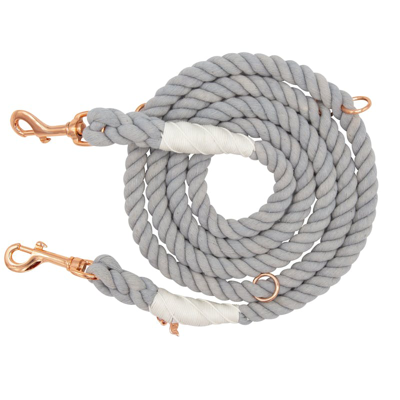 Sassy Woof Hands Free Rope Leash In Grey