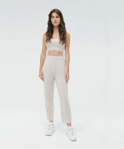 Naadam Cashmere Cropped Pant In Oatmeal