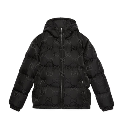 Gucci Jumbo Gg Puffer Jacket In Black