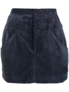 Isabel Marant Melva Corduroy Mini Skirt In Blau