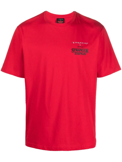 Throwback. Logo-print Short-sleeve T-shirt In Rot