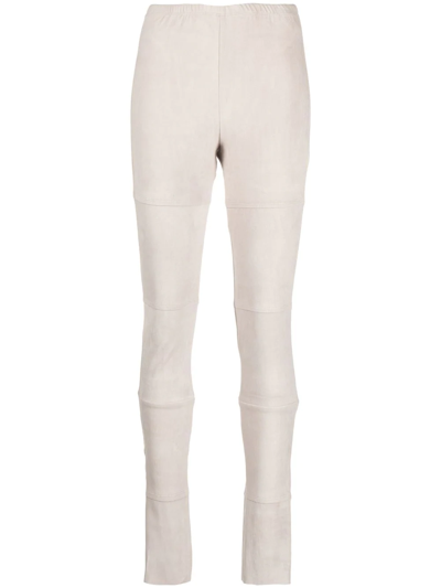 Kristensen Du Nord Panelled Suede Leggings In Neutrals