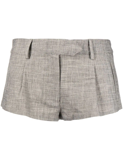 Christopher Esber Pleated Short Shorts In Brown