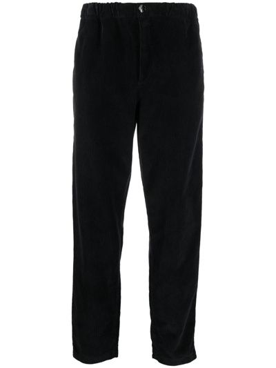 Kenzo Pantalon Fusel En Velours C Tel Patch Logo In Black