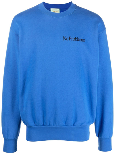 Aries Mini Problemo Sweatshirt In Blu