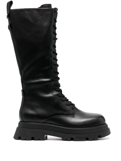 Ash Elvis Knee-high Combat Boots In Black ModeSens