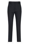 Incotex Straight-leg And Mid-rise Wool Tailored Trousers Clothing In Black