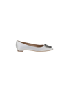 Manolo Blahnik Hangisi Crystal-embellished Leather Ballet Flats In Mcrm