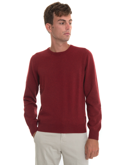 Gran Sasso Round-neck Pullover Bordeau  Man