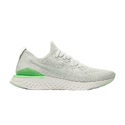 Pre-owned Nike Wmns Epic React Flyknit 2 'silver Lime'