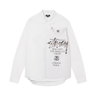 Pre-owned Stussy World Tour Shirt 'white'
