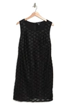 Nina Leonard Sparkle Lattice Sheath Dress In Black