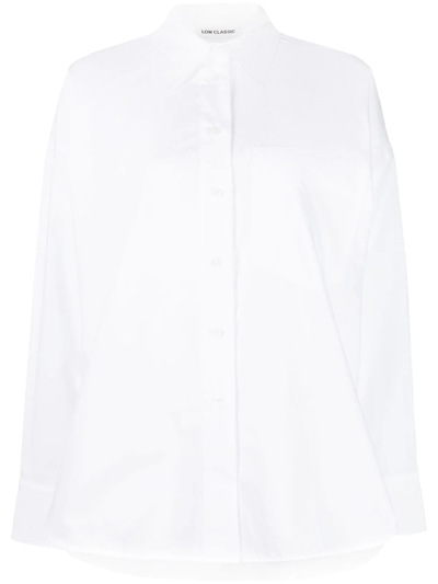 Low Classic 经典排扣衬衫 In White