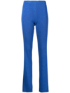 DION LEE FLARED RIBBED-KNIT TROUSERS