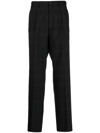 Comme Des Garçons Homme Deux Pinstripe-print Tailored Trousers In Schwarz