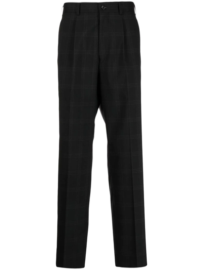 Comme Des Garçons Homme Deux Pinstripe-print Tailored Trousers In Black
