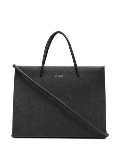 Medea Logo-lettering Tote Bag In Black