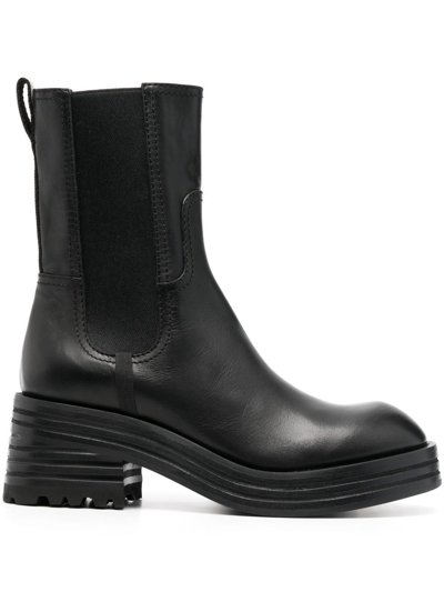 Premiata Leather 70mm Chelsea Boots In Schwarz