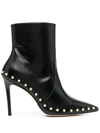 Stuart Weitzman Stuart Pearl 100 Zip Bootie In Schwarz