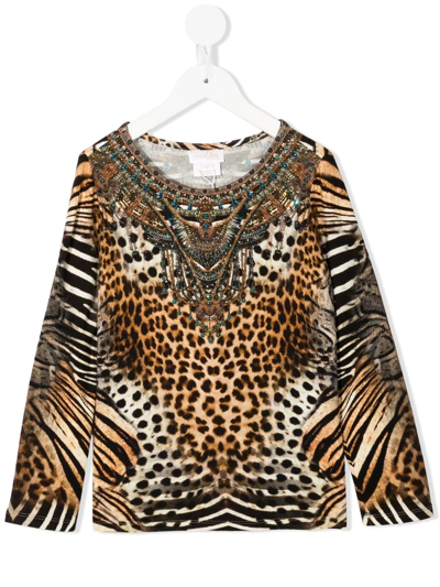 Camilla Kids' Animal-print Long-sleeve T-shirt In For The Love Of Leo