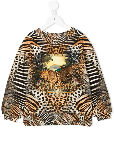 Camilla Kids' Animal-print Cotton Sweatshirt In For The Love Of Leo