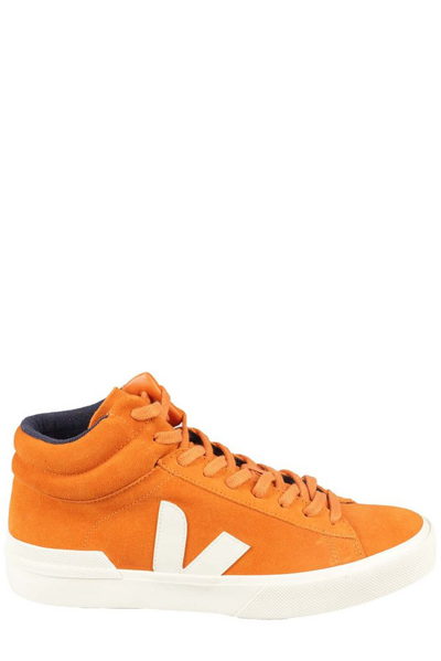 Veja Men's Minotaur Suede High-top Sneakers In Pumpkin Pierre
