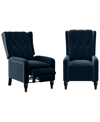 HANDY LIVING FEIGIN WINGBACK PUSHBACK RECLINER CHAIRS, SET OF 2