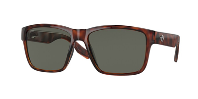Costa Del Mar Paunch Grey Polarized Glass Square Mens Sunglasses 6s9049 904907 57 In Grey / Tortoise