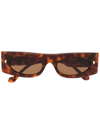 Nanushka Tortoise Rectangle-frame Sunglasses In Brown